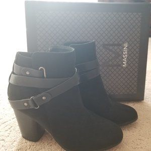 Brand New, Never Worn, Massini Dani II Black Fashion Ankle Boot, Size 6.5M